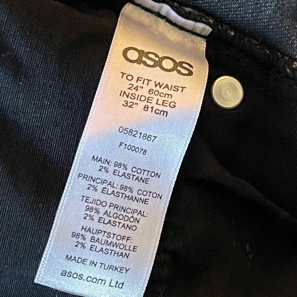 ASOS High waited distressed washed black jeans - Picture 7 of 8